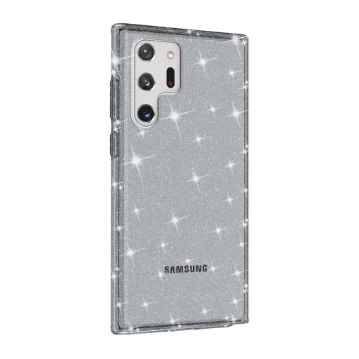 Samsung Galaxy S22 Ultra TPU áttetsző shining tok fekete Alphajack - 10