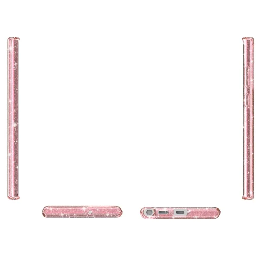 Samsung Galaxy S22 Ultra TPU áttetsző shining tok rose gold Alphajack - 12