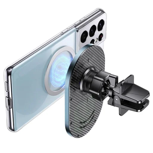 USAMS CD170 Mágneses autós telefontartó szellőzőre, vezeték nélküli 15W töltéssel szürke Magsafe - 2