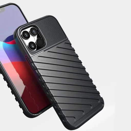 Motorola Moto E22/E22i Thunder fokozott védelmet biztosító flexibilis TPU tok fekete - 3