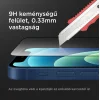 iPhone 12 Pro Max kijelzővédő fekete keretes üvegfólia, felhelyezést segítővel 5D 0.33mm 9H Alphajack thumbnail