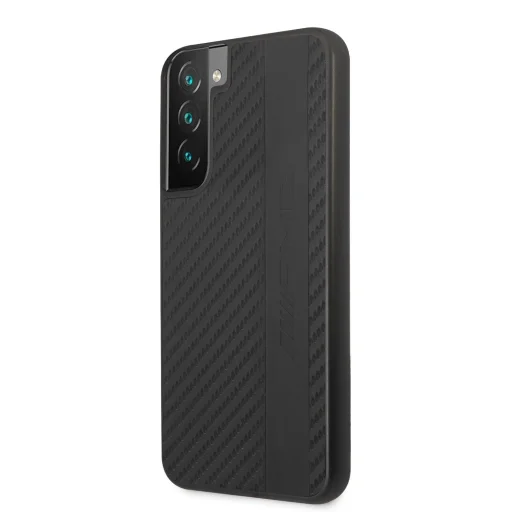 Samsung Galaxy S22 AMG Carbon hatású PU tok fekete (AMHCS22SBLSCA) - 1