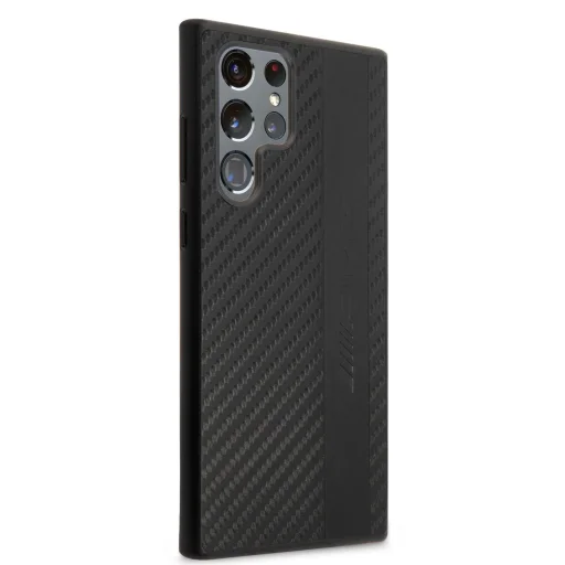 Samsung Galaxy S22 Ultra AMG Carbon hatású PU tok fekete (AMHCS22LBLSCA) - 2