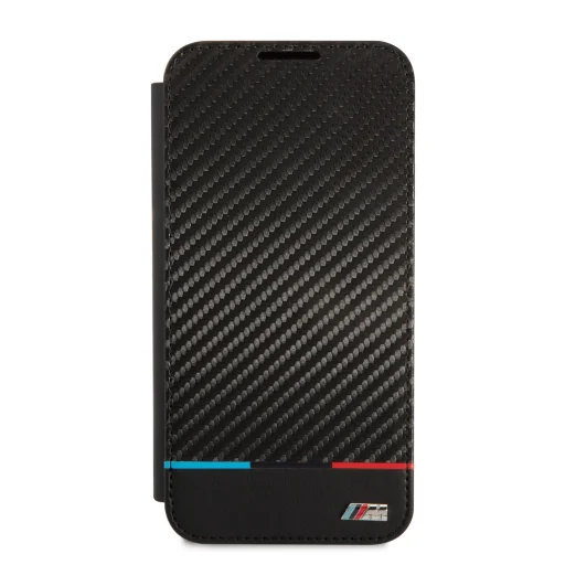 Samsung Galaxy S22+ Plus BMW M PC / TPU Tricolor Carbon hatású fliptok fekete (BMBKS22MPUCARTCBK) - 3