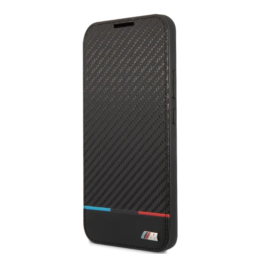 Samsung Galaxy S22+ Plus BMW M PC / TPU Tricolor Carbon hatású fliptok fekete (BMBKS22MPUCARTCBK) - 4