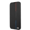 Samsung Galaxy S22+ Plus BMW PU Triangles Tricolor fliptok fekete (BMBKS22MTRTBK) thumbnail