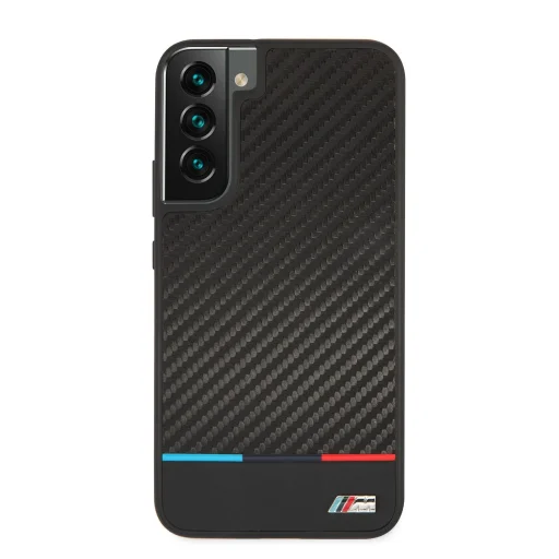 Samsung Galaxy S22+ Plus BMW M PC / TPU Tricolor Stripes hatású tok fekete (BMHCS22MPUCARTCBK) - 6