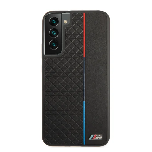 Samsung Galaxy S22+ Plus BMW PU Triangles Tricolor tok fekete (BMHCS22MTRTBK) - 6