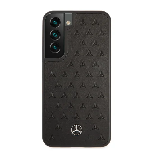 Samsung Galaxy S22+ Plus Mercedes Quilted Valódi bőr tok fekete (MEHCS22MPSQBK) - 3