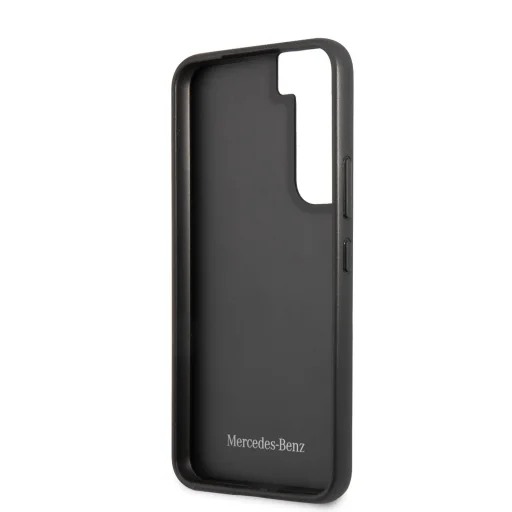 Samsung Galaxy S22+ Plus Mercedes Quilted Valódi bőr tok fekete (MEHCS22MPSQBK) - 1