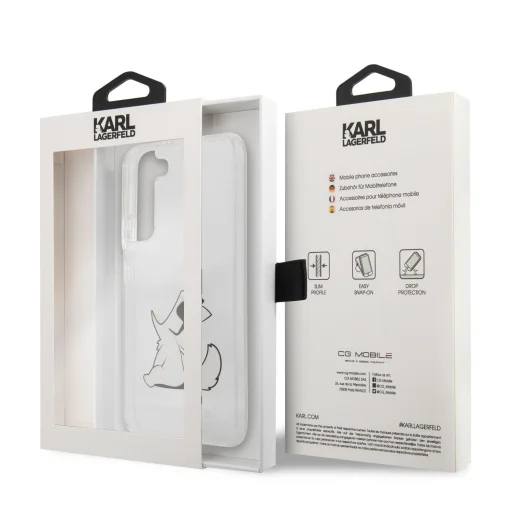 Samsung S21 FE 5G Karl Lagerfeld Choupette Eat tok átlátszó (KLHCS21FCFNRC) - 5