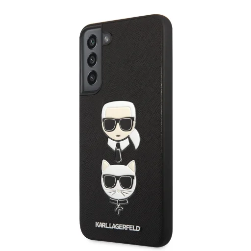 Samsung Galaxy S22+ Plus Karl Lagerfeld Karl Choupette Saffiano tok fekete (KLHCS22MSAKICKCBK) - 1