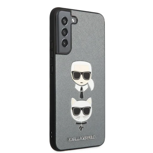 Samsung Galaxy S22+ Plus Karl Lagerfeld Karl Choupette Saffiano tok ezüst (KLHCS22MSAKICKCSL) - 5