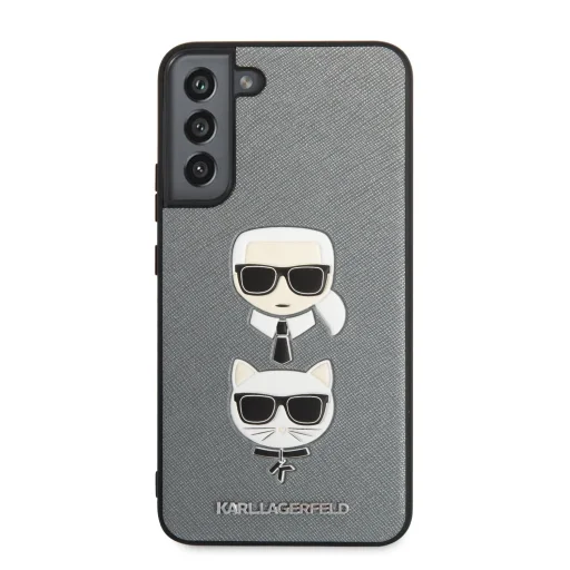 Samsung Galaxy S22+ Plus Karl Lagerfeld Karl Choupette Saffiano tok ezüst (KLHCS22MSAKICKCSL) - 3