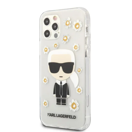 iPhone 12 / 12 Pro Karl Lagerfeld Ikonik Flower tok átlátszó (KLHCP12MHFLT) - 1