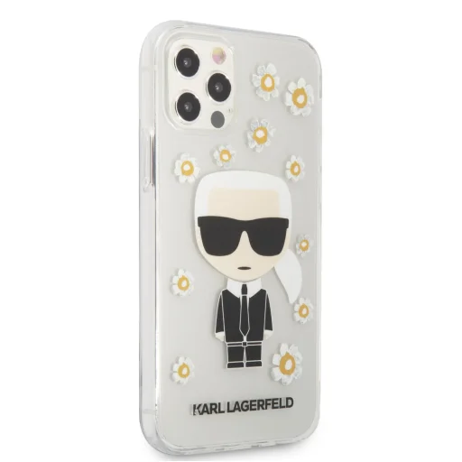 iPhone 12 / 12 Pro Karl Lagerfeld Ikonik Flower tok átlátszó (KLHCP12MHFLT) - 5