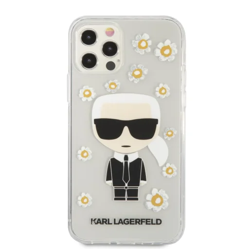 iPhone 12 / 12 Pro Karl Lagerfeld Ikonik Flower tok átlátszó (KLHCP12MHFLT) - 6
