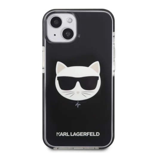 iPhone 13 mini Karl Lagerfeld TPE Choupette Head tok fekete (KLHCP13STPECK) - 5