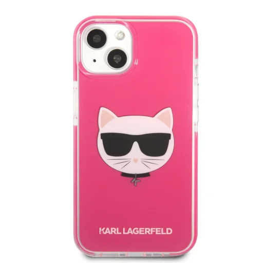 iPhone 13 mini Karl Lagerfeld TPE Choupette Head tok fukszia (KLHCP13STPECPI) - 2