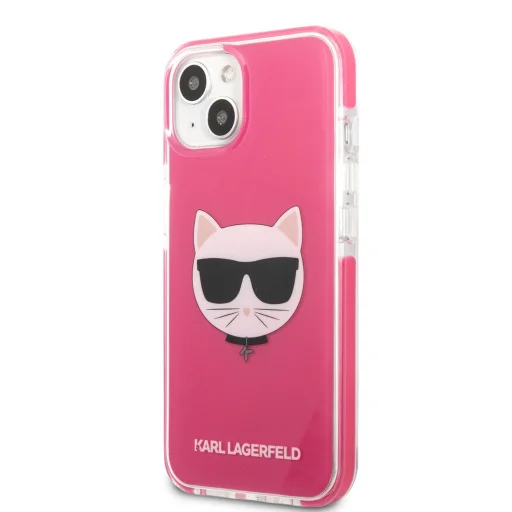iPhone 13 mini Karl Lagerfeld TPE Choupette Head tok fukszia (KLHCP13STPECPI) - 3