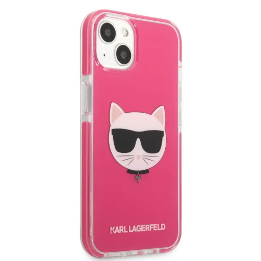 iPhone 13 mini Karl Lagerfeld TPE Choupette Head tok fukszia (KLHCP13STPECPI) - 4
