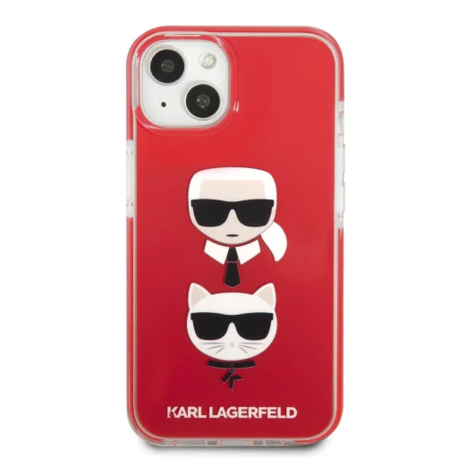 iPhone 13 mini Karl Lagerfeld TPE Karl and Choupette tok piros (KLHCP13STPE2TR) - 4