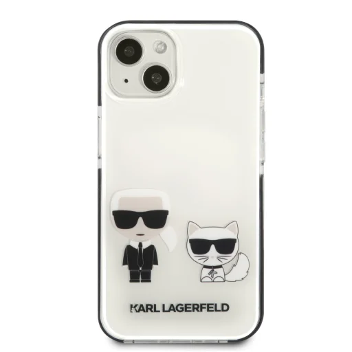 iPhone 13 mini Karl Lagerfeld TPE Karl and Choupette tok fehér (KLHCP13STPEKCW) - 1