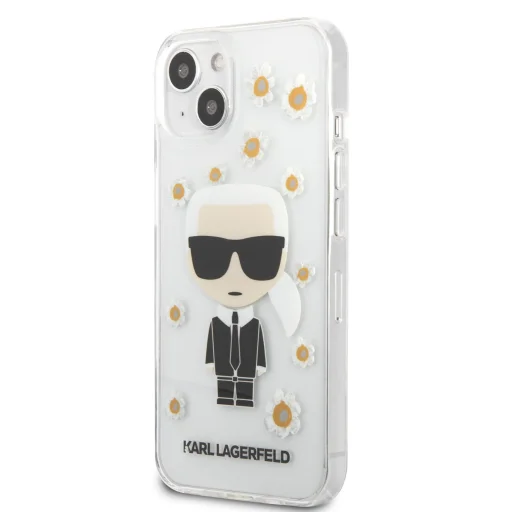 iPhone 13 mini Karl Lagerfeld Ikonik Flower tok átlátszó (KLHCP13SHFLT) - 1