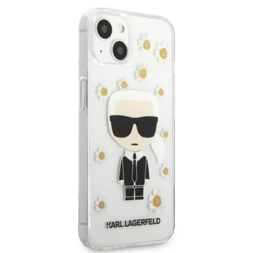 iPhone 13 mini Karl Lagerfeld Ikonik Flower tok átlátszó (KLHCP13SHFLT) - 2