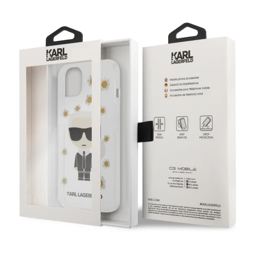 iPhone 13 Karl Lagerfeld Ikonik Flower tok átlátszó (KLHCP13MHFLT) - 6