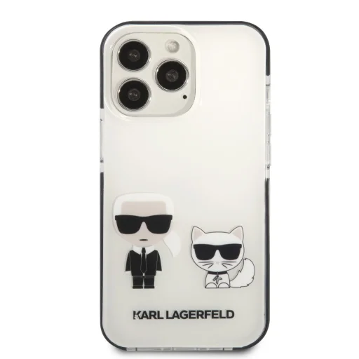 iPhone 13 Pro Karl Lagerfeld TPE Karl and Choupette tok fehér (KLHCP13LTPEKCW) - 3