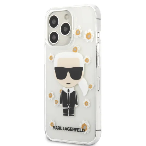 iPhone 13 Pro Karl Lagerfeld Ikonik Flower tok átlátszó (KLHCP13LHFLT) - 1