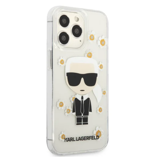 iPhone 13 Pro Karl Lagerfeld Ikonik Flower tok átlátszó (KLHCP13LHFLT) - 5