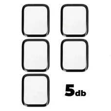 Apple Watch 7 (41mm) 5db Prémum kijelzővédő üvegfólia fekete kerettel