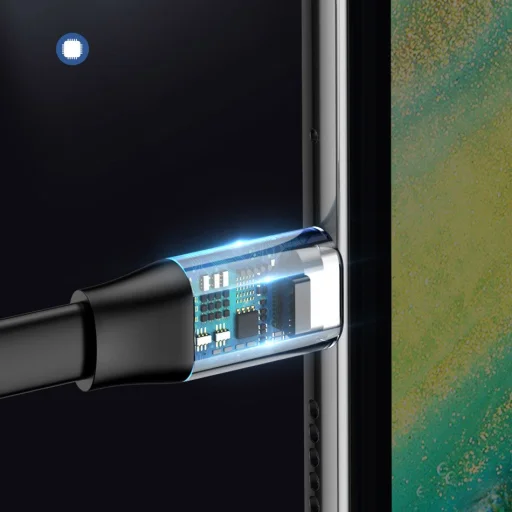 Baseus Simple HW Gyorstöltésre alkalmas adatkábel USB - USB Type-C 5A 40W 23cm arany (CATMBJ-BV3) - 9