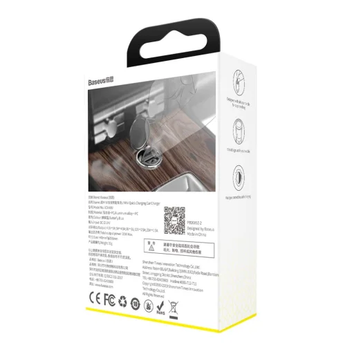 Baseus Tiny Star Mini QC Szivargyújtós töltő 30W szürke (VCHX-A0G) - 8