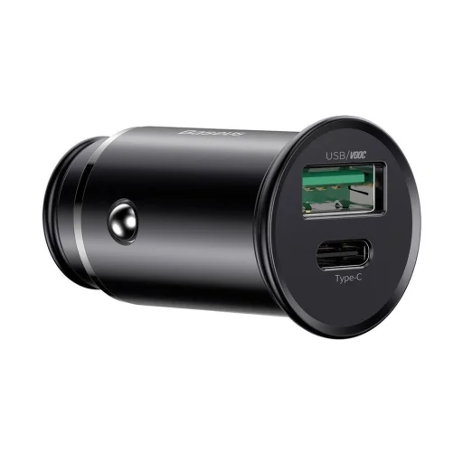 Baseus Univerzális Szivargyújtós töltő PPS Smart USB - USB Type-C 30W QC 4.0 QC4 + PD 3.0 VOOC SCP AFC MTKPE fekete (CCYS-C01) - 3
