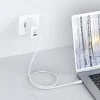 Acefast A13 2 az 1-ben fali töltő 2x USB Type C / USB 65W PD QC 3.0 AFC FCP + töltő kábel fehér thumbnail