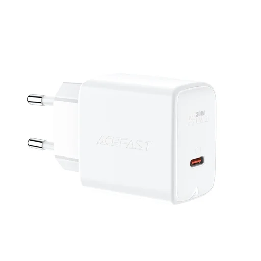 Acefast A21 GaN fali töltő USB Type C 30W PD QC 3.0 AFC FCP fehér - 1