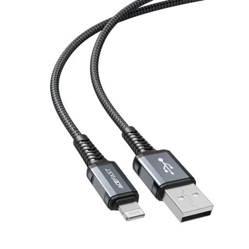 Acefast C1-02 MFI kábel USB - Lightning 2.4A 1,2 m szürke - 4