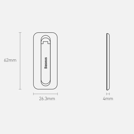 Baseus Hátlapi öntapadós telefon támasztó, tartó fekete (LUXZ000001) - 5
