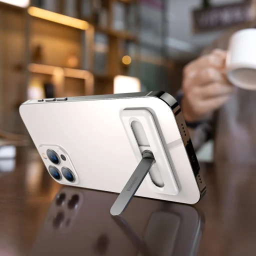 Baseus Hátlapi öntapadós telefon támasztó, tartó fehér (LUXZ000002) - 16