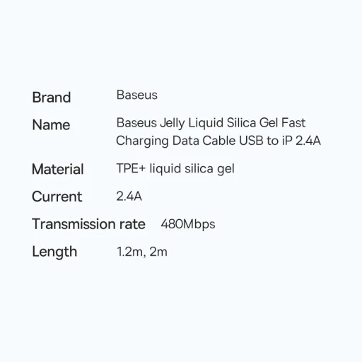 Baseus Jelly USB - Lightning kábel 2.4A 1.2m pink (CAGD000004) - 21