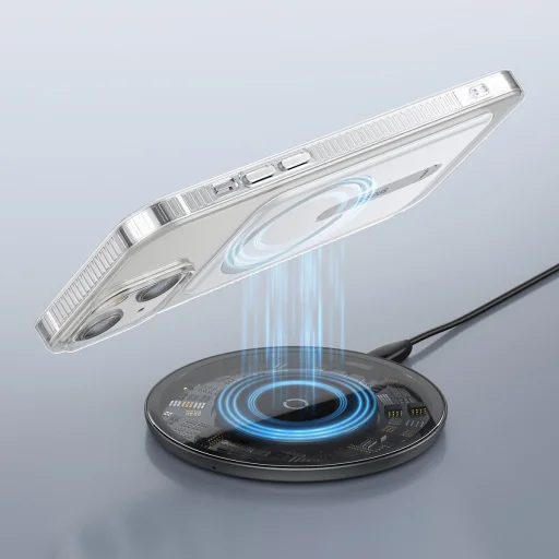 iPhone 13 Baseus Magnetic MagSafe kompatibilis tok támasztékkal átlátszó (ARCX000002) - 17