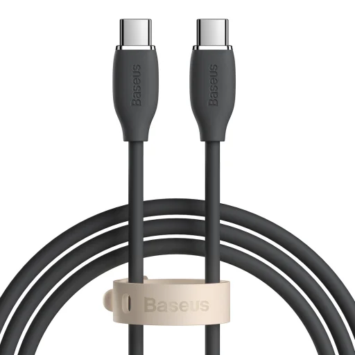 Baseus Jelly USB Type-C - USB Type-C kábel 100W 120 cm fekete (CAGD030001) - 1