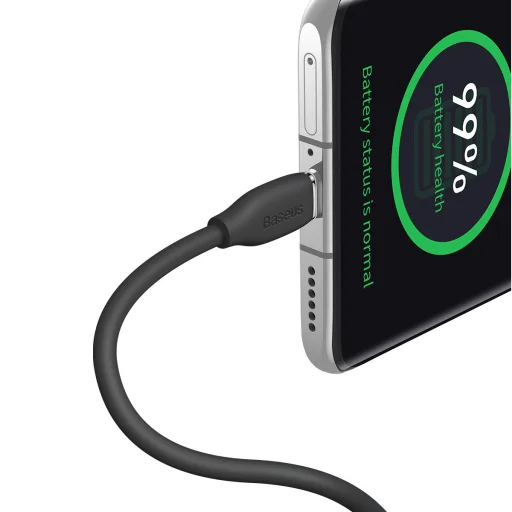 Baseus Jelly USB Type-C - USB Type-C kábel 100W 120 cm fekete (CAGD030001) - 3