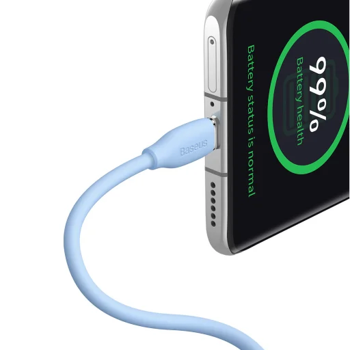 Baseus Jelly USB Type-C - USB Type-C kábel 100W 120cm  kék (CAGD030003) - 3