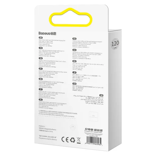 Baseus Jelly USB Type-C - USB Type-C kábel 100W 120cm  kék (CAGD030003) - 8