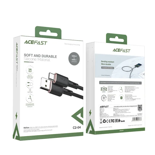 Acefast C2-04 USB - USB Type C kábel 1,2m 3A fekete - 6