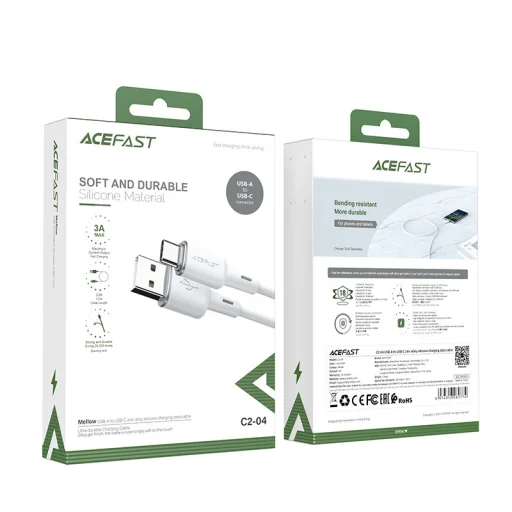 Acefast C2-04 USB - USB Type C kábel 1,2m 3A fehér - 6